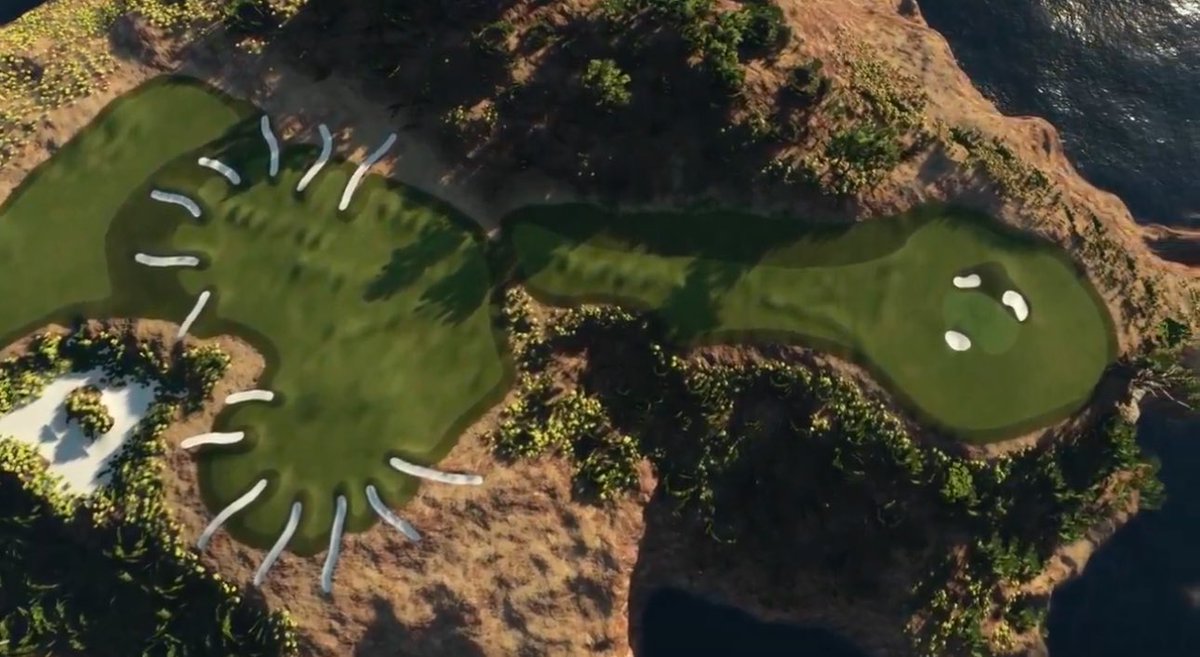 Just played this hole for a video today on 2K23 and somehow didn’t notice the design is just a massive cock &amp; balls hahahahaha. I’ve been had by <a href="/RMStadiumDesign/">RM</a> &amp; should be embarrassed but honestly too funny for me to care I’m in tears looking back at it 😂