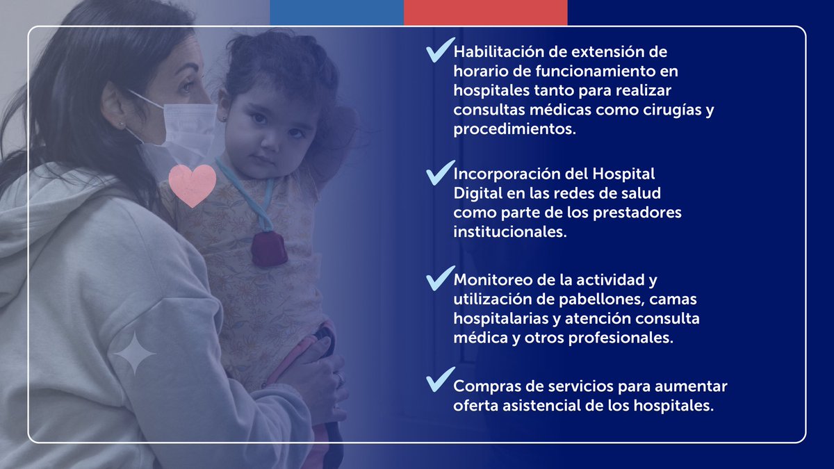 🏥La reducción de los tiempos de espera es una prioridad para el <a href="/GobiernodeChile/">Gobierno de Chile</a>, para eso hemos implementado distintas estrategias de gestión para entregar una atención oportuna en salud.

#TiemposDeEspera