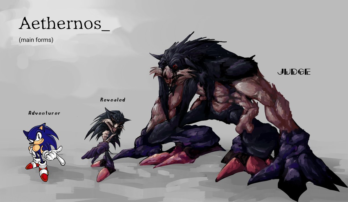 VengefulCC's tweet photo. Aethernos main forms - The adventurer, revealed (common one)  and the JUDGE

The final judgment will begin.

#sonicexe #exeoc #sweetlittlenighmares #execommunity https://t.co/taNya9oSVn