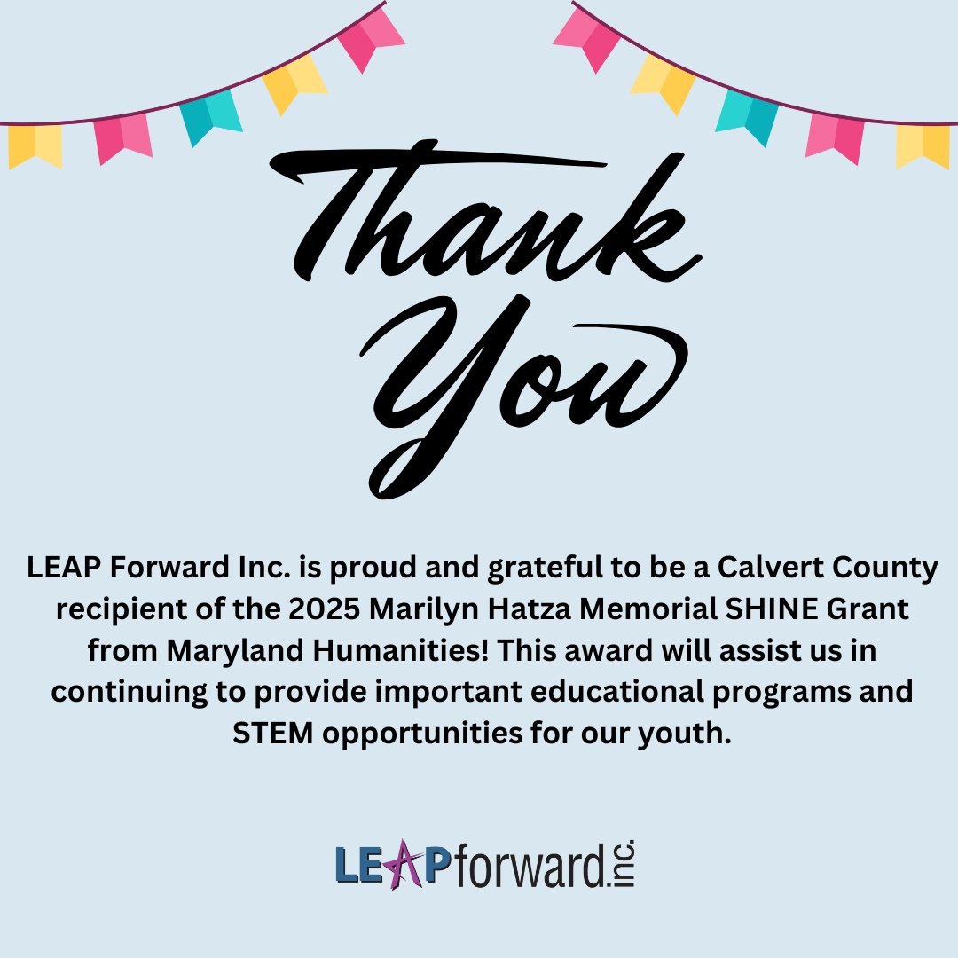 LEAPForwardLEAP's tweet image. LEAP Forward Inc. is honored to have been selected to receive the SHINE Grant. Thank you such much @MDhumanities for this wonderful opportunity!