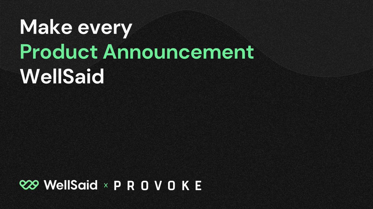 WellSaid Labs tweet media