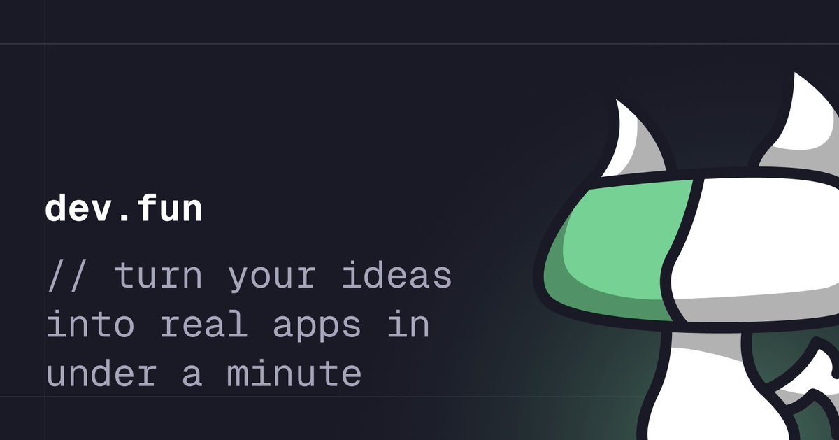introducing dev.fun: create an app by simply describing what you want and link it to a pump.fun coin

dev.fun is the ultimate way to launch anything you can imagine, validate your next big idea, spread your coin’s narrative, and