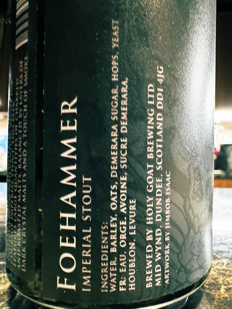 Foehammer imperial stout. Perfect beer after clearing out the Queen of Filth in #PathofExile2  #CraftBeer