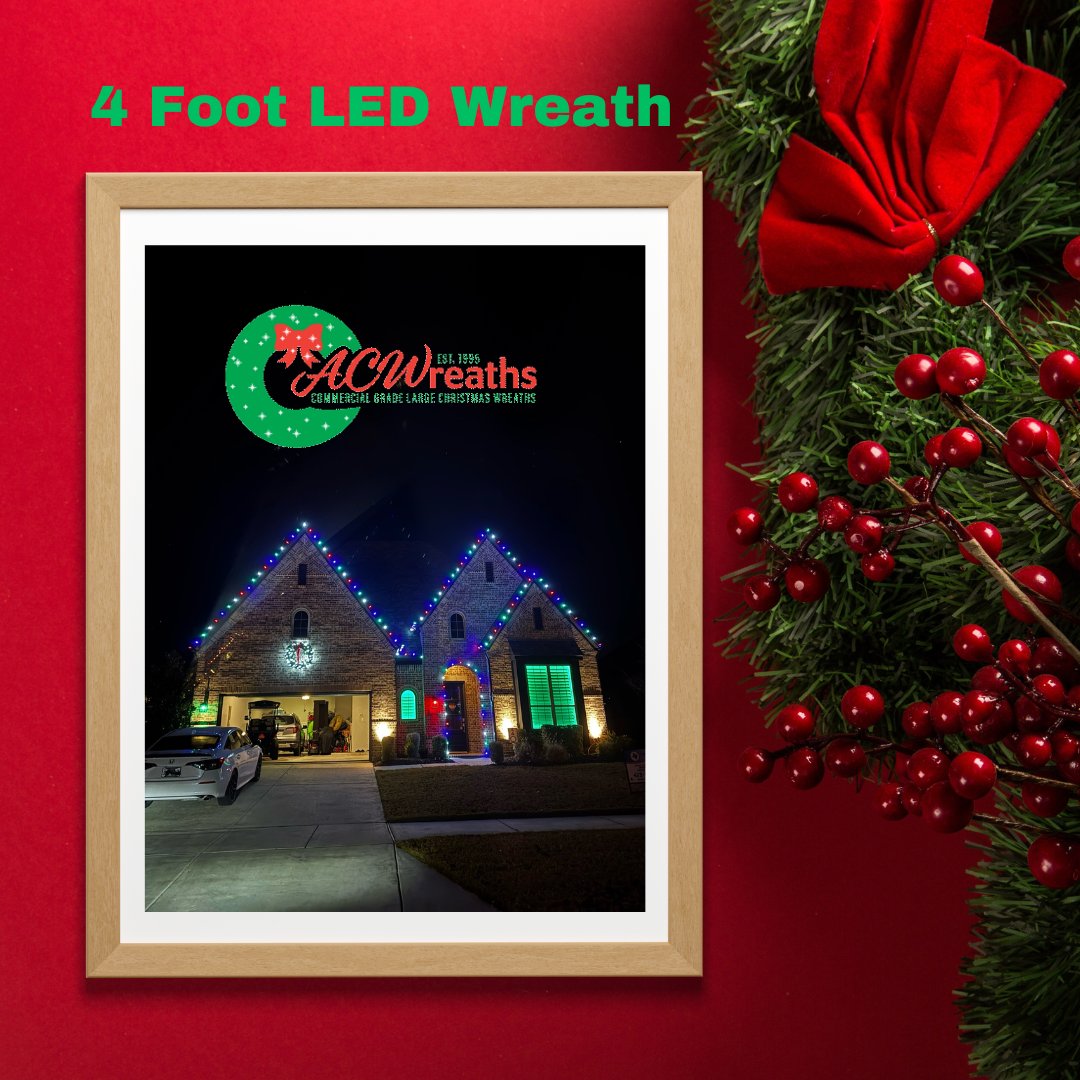 Another beautiful LED Wreath.
ACWreaths.com #ChristmasWreath #Christmas #ChristmasDecor #LEDWreath #Wreath