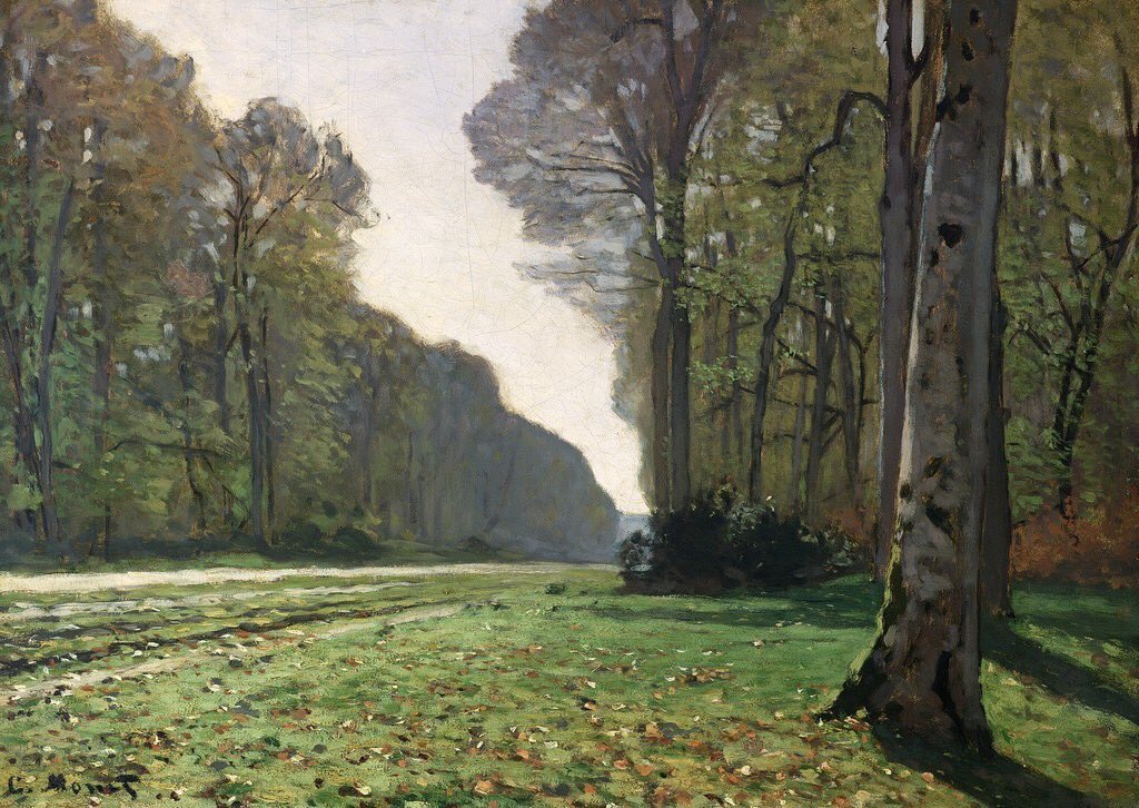 allontanarsio's tweet photo. Claude Monet's different paintings of Fontainebleau https://t.co/lBitYXAMJc