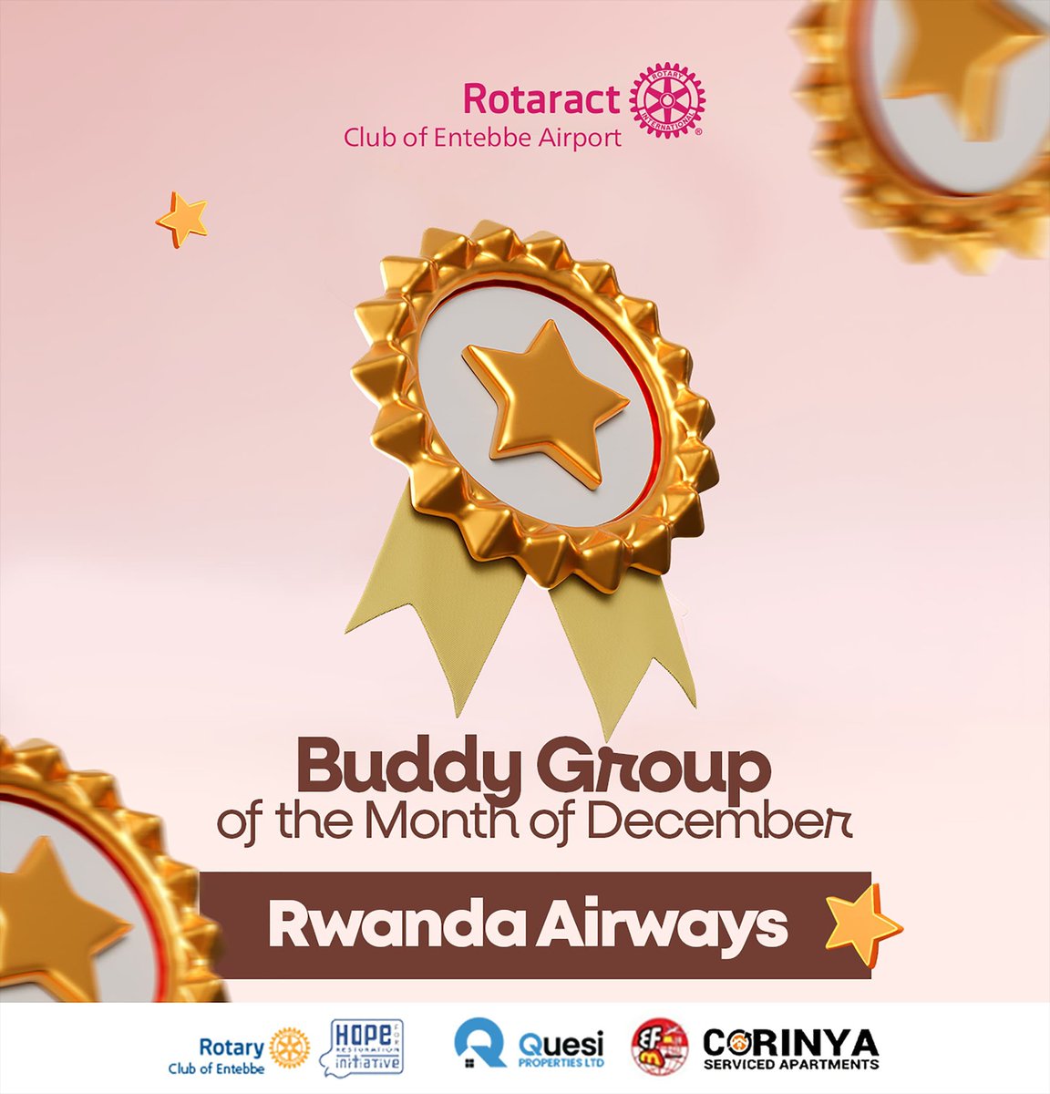 ROTARACT ENTEBBE AIRPORT-THE PILOTS โโโ - RID9214 (@rctebb) on Twitter photo Congratulations to <a href="/Helen_Victoria3/">Helen Vicky</a> <a href="/MercyApio2/">Mercy..E.E</a> <a href="/NalubegaKezia/">The Kezia</a> ( Family of Rotary)
#RwandaAirwaysBuddyGroup for being so outstanding during the month of December.
<a href="/RCEntebbe/">Rotary Club Of Entebbe (D9214)</a> <a href="/RotaractD9214/">Rotaract District 9214</a> <a href="/HappyBanda14/">Happy Banda</a> <a href="/mugumyaabbey19/">Mugumya Abbey</a> Congratulations to <a href="/Helen_Victoria3/">Helen Vicky</a> <a href="/MercyApio2/">Mercy..E.E</a> <a href="/NalubegaKezia/">The Kezia</a> ( Family of Rotary)
#RwandaAirwaysBuddyGroup for being so outstanding during the month of December.
<a href="/RCEntebbe/">Rotary Club Of Entebbe (D9214)</a> <a href="/RotaractD9214/">Rotaract District 9214</a> <a href="/HappyBanda14/">Happy Banda</a> <a href="/mugumyaabbey19/">Mugumya Abbey</a>