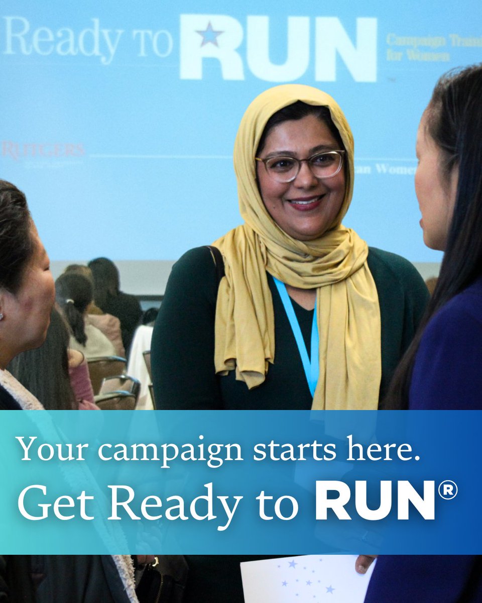 Ready to Run® New Jersey is the first step for women who want to create meaningful political change. 

Want to learn how to launch a campaign or explore your own capabilities as a leader in your community? 

Explore the tracks offered, agendas, and more:

cawp.rutgers.edu/events/2025-re…