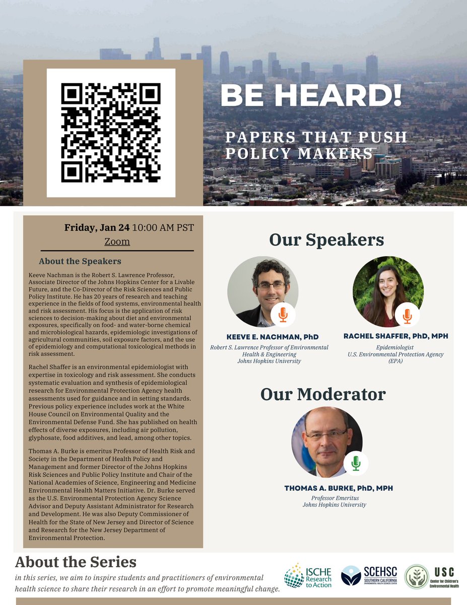 Join us for our next BE HEARD Webinar: Papers that Push Policy Makers! on Friday, Jan 24th. 
Register here: usc.zoom.us/webinar/regist…