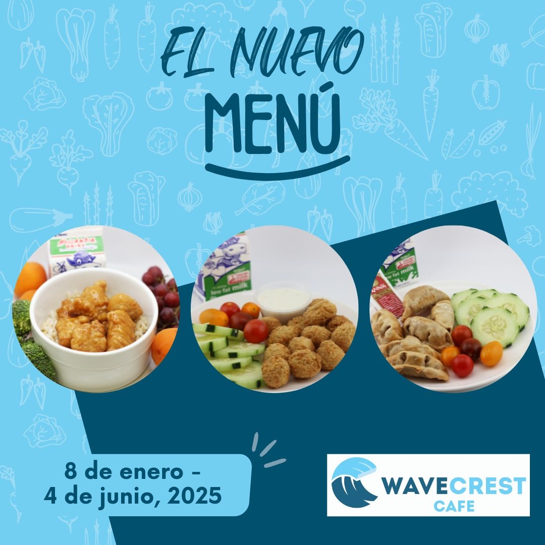 Our new Winter/Spring 2025 menu starts on Wednesday! Check our website to see the new items and returning favorites and be sure to join us for breakfast &amp; lunch daily.
wavecrestcafe.com/menu/
#schoolnutrition #farm2school #wave