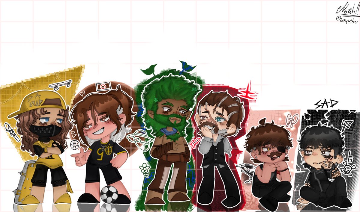 bequebe's tweet image. « Personagens do Guagua! »

Todos os personagens (Que eu conheço) que o Guaxinim já fez! Esse mano manda muito bem em cada personagem 

// #SDOL #FuturoAmaldiçoado #ASRPG #OrdemParanormal #Arkanis #NatalMacabro | @GuaxinimGamer \\