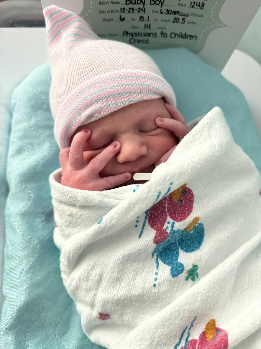 Fuzzy__Wuzzy's tweet photo. Ivan
Born on 12/23/2024 
6 lbs 15.1oz
Brittnee is such a rock star and an amazing mother. Our hearts are so full. We are so happy he is here and healthy. I can’t explain how much joy he brings already. He’s been amazing so far, and he is so perfect. I love this little man so much https://t.co/m2cPXpD8ZZ