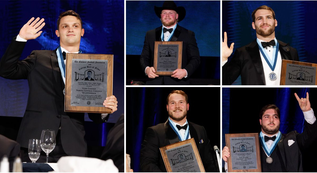 National Football Foundation (@nffnetwork) on Twitter photo Can you say AMAZING?
A big congrats to <a href="/lukelehnen/">Luke Lehnen</a> on a second national title and finishing with a 57-2 record as the NCAA's all-divisions leader in career passing efficiency (211.9) and touchdowns responsible (213).
Four other finalist still active:
footballfoundation.org/news/2025/1/6/… Can you say AMAZING?
A big congrats to <a href="/lukelehnen/">Luke Lehnen</a> on a second national title and finishing with a 57-2 record as the NCAA's all-divisions leader in career passing efficiency (211.9) and touchdowns responsible (213).
Four other finalist still active:
footballfoundation.org/news/2025/1/6/…