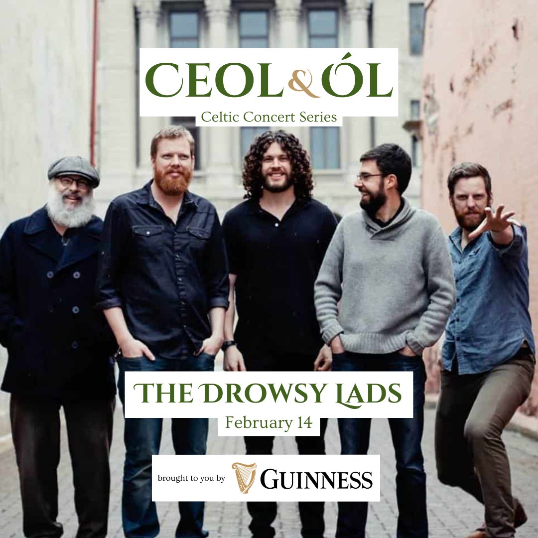 First concert of the new year coming up on Valentine's Day! ☘️ The Drowsy Lads will perform at our Guinness &amp; Chocolate event, which will feature free chocolate samplings, Guinness beers, and more. 🎟️Pre-sale tix available now at celticmke.com/guinnessandcho…