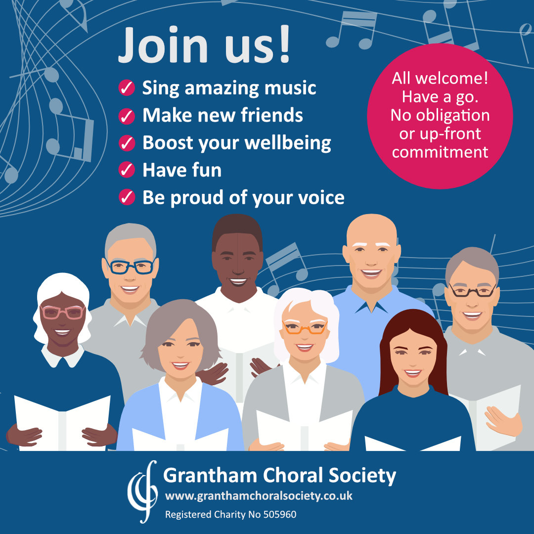 JOIN US to sing the Requiem of Verdi together w/ Ely Choral Society, four operatic soloists, accompanied by the Wymondham Symphony Orchestra at Ely Cathedral, Sat 29 March 2025.
REHEARSAL SCHEDULE
Tues 7.30-9.15pm, Harrowby Lane Methodist Church 
Sat 18 Jan AM
Sat 8 Mar full day