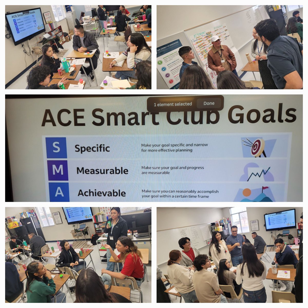 Kicking off the semester with a staff development session to set SMART goals and gear up to ACE it with our students! Let's make this semester a success!