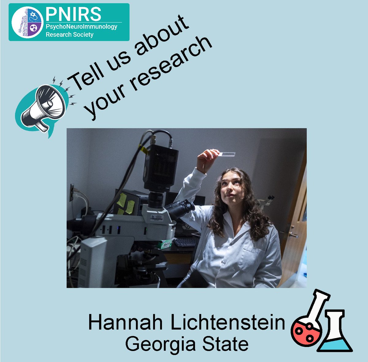 PNIRS (@pnirs) on Twitter photo 📣#TellUsAboutYourResearch:
Meet Hannah Lichtenstein <a href="/hlichtenstein18/">Hannah Lichtenstein 🧠</a>, a graduate research assistant at Georgia State University! Hannah studies the impact of early-life adversity on microglia-mediated synaptic refinement of corticotropin-hormone releasing (CRH) neurons. 📣#TellUsAboutYourResearch:
Meet Hannah Lichtenstein <a href="/hlichtenstein18/">Hannah Lichtenstein 🧠</a>, a graduate research assistant at Georgia State University! Hannah studies the impact of early-life adversity on microglia-mediated synaptic refinement of corticotropin-hormone releasing (CRH) neurons.