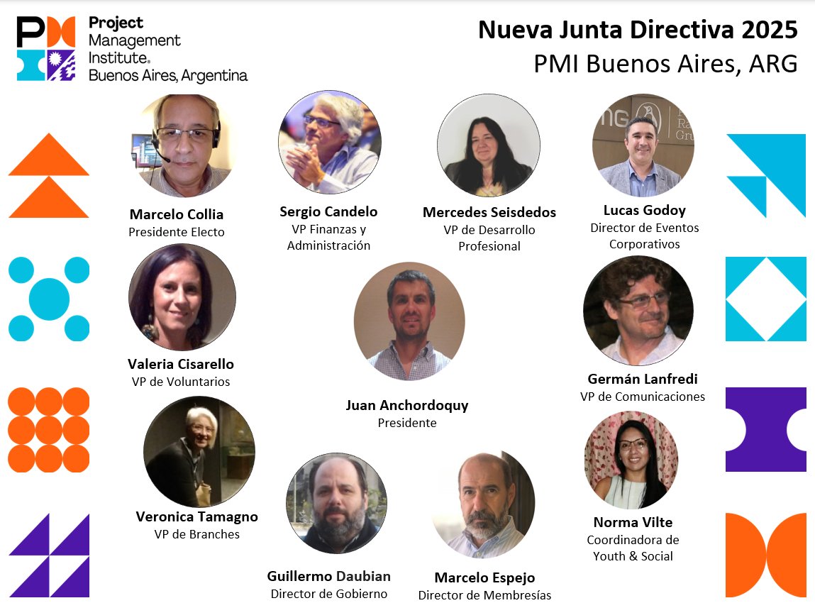 En este año que comienza, les queremos presentar a los nuevos miembros de la Junta Directiva del PMI Capítulo Buenos Aires

¡BIENVENIDOS!