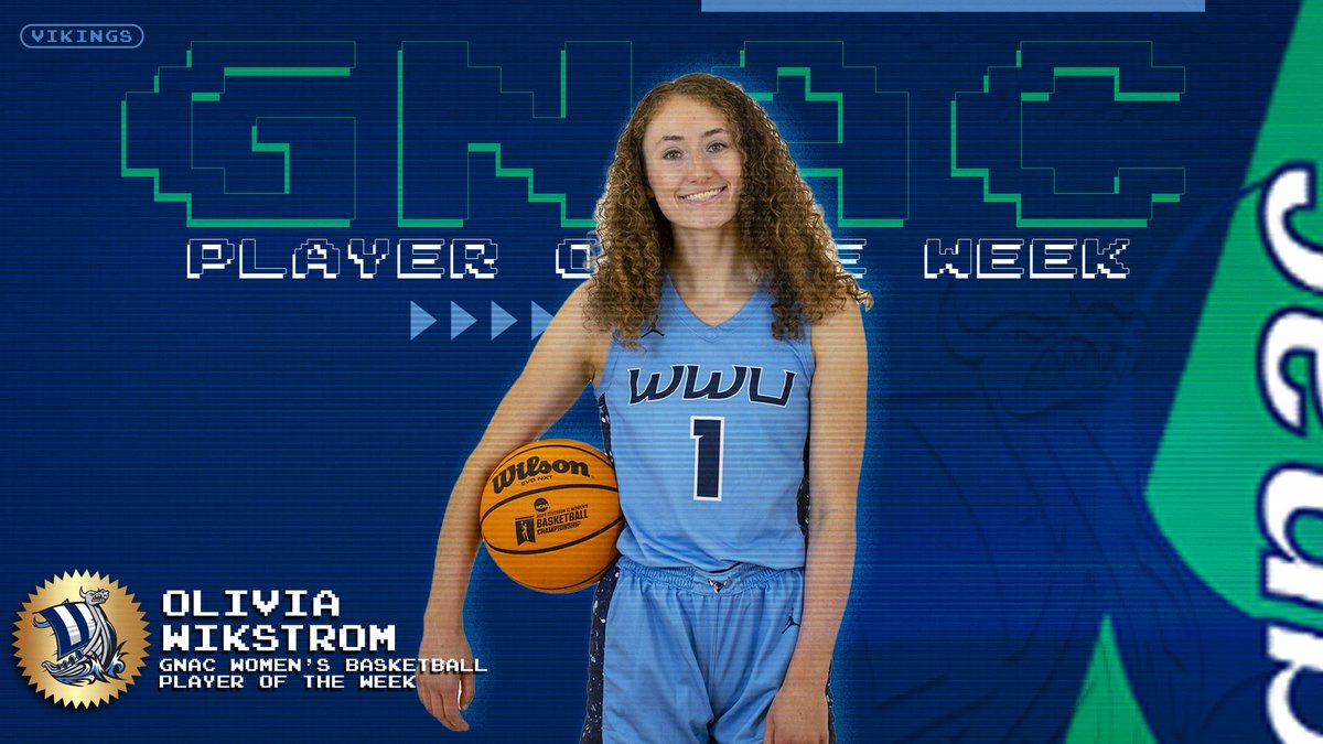 W🏀| Congratulations to Olivia Wikstrom of <a href="/WWUbasketball/">WWU Women's Basketball</a> who was named the GNAC Women's Basketball Player of the Week! GO VIKS!🤘