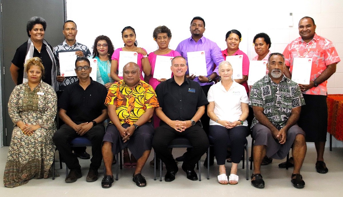 aptcpacific's tweet photo. 👏 Ten teachers from Fiji Vocational Technical Training Centre completed a short course in individual support with #APTC, focusing on disability specialisation. They earned Certificates of Attainment, boosting their skills to better assist students with disabilities. ♿#Inclusion https://t.co/VMvwVOhutT