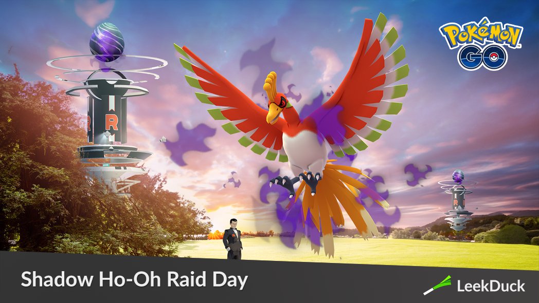LeekDuck's tweet photo. Shadow Ho-Oh returns to Shadow raids for a special Raid Day.

There will be an increased chance of Shiny Shadow Ho-Oh, and Trainers will receive up to 7 Total Free Raid Passes from spinning gyms.

Sacred Fire will be available via Charged TM.

Details: https://t.co/ycp6CCuLVY https://t.co/oMvKzf50TK