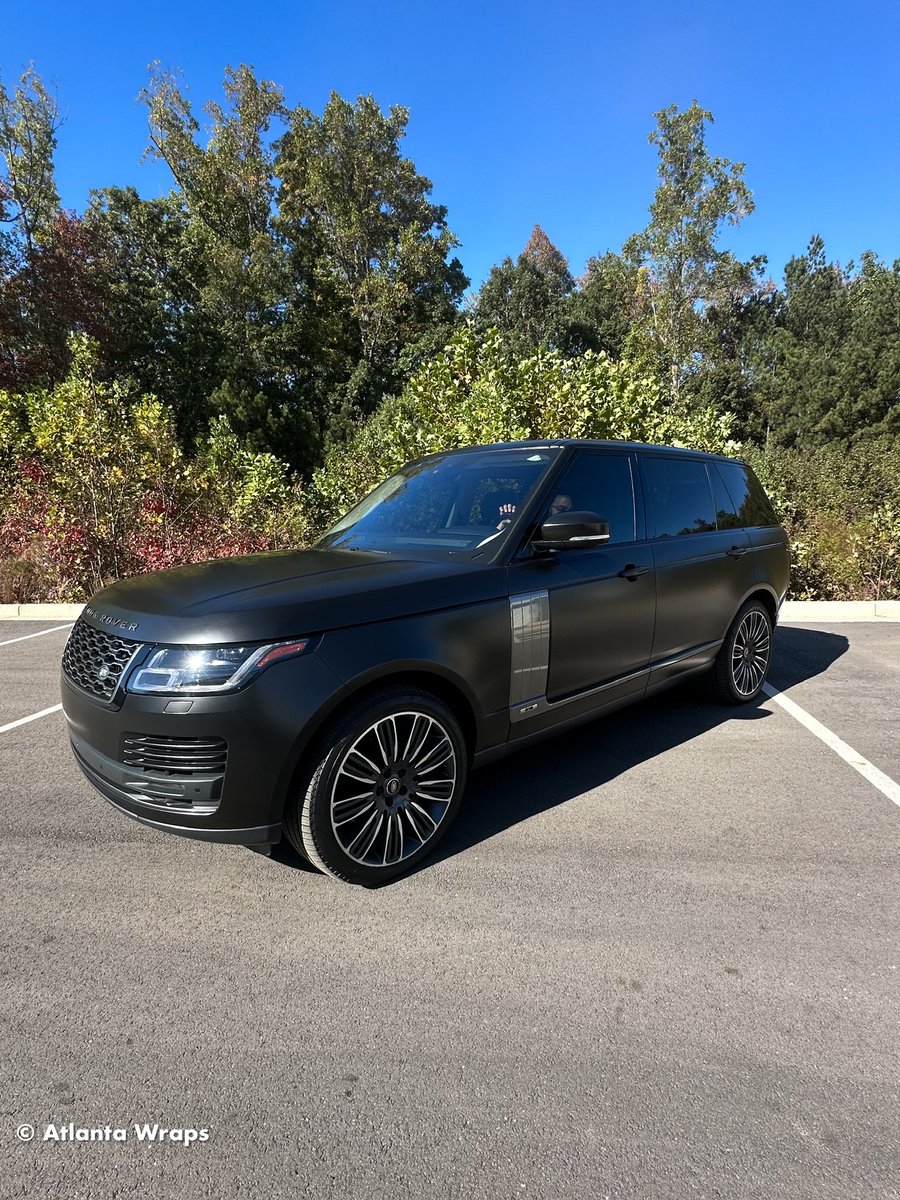 AtlantaWraps's tweet photo. Range Rover with the Atlanta Wraps touch.

Full Satin Black Wrap
Full Ceramic Window Tint
PPF Removal 

#atlantawraps #paintisdead #atlanta https://t.co/QNnkRrA52U