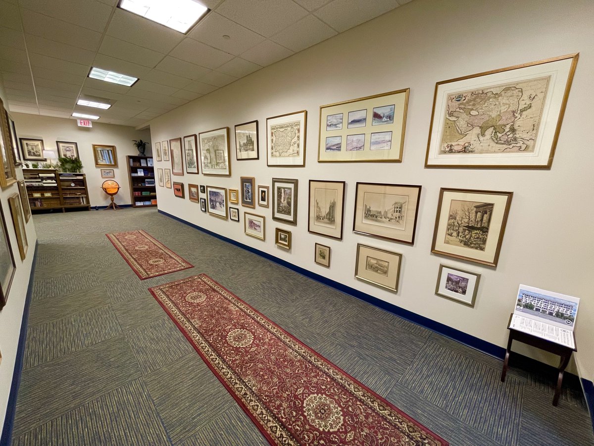 JohnRDallasJr's tweet photo. Inspired by @tullman’s generosity with @1871tech while he was CEO, nearly 400 prints, paintings, and other wall hangings, from my career’s offices and homes, are now installed in our Gathering Gallery and elsewhere in @EnclaveAcademy.

#ComeToThink™ with us at @enclave_center. https://t.co/WgJFtg6kiW