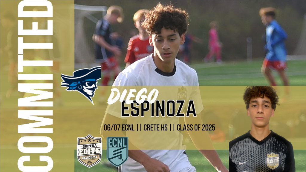 GretnaEliteAcad's tweet photo. Now โก๏ธ Crete Cardinal
Next โก๏ธ Reiver
Crete, NE ๐ Council Bluffs, IA
Congratulations to Diego Espinoza (06/07B ECNL) for verbally committing to Iowa Western CC ๐
We are proud of you Diego ๐
Always. Be. More.
#GEAECNL #ClassOf2025
#NextLevelBound #DestinationNextLevel https://t.co/1FkurnhjFE