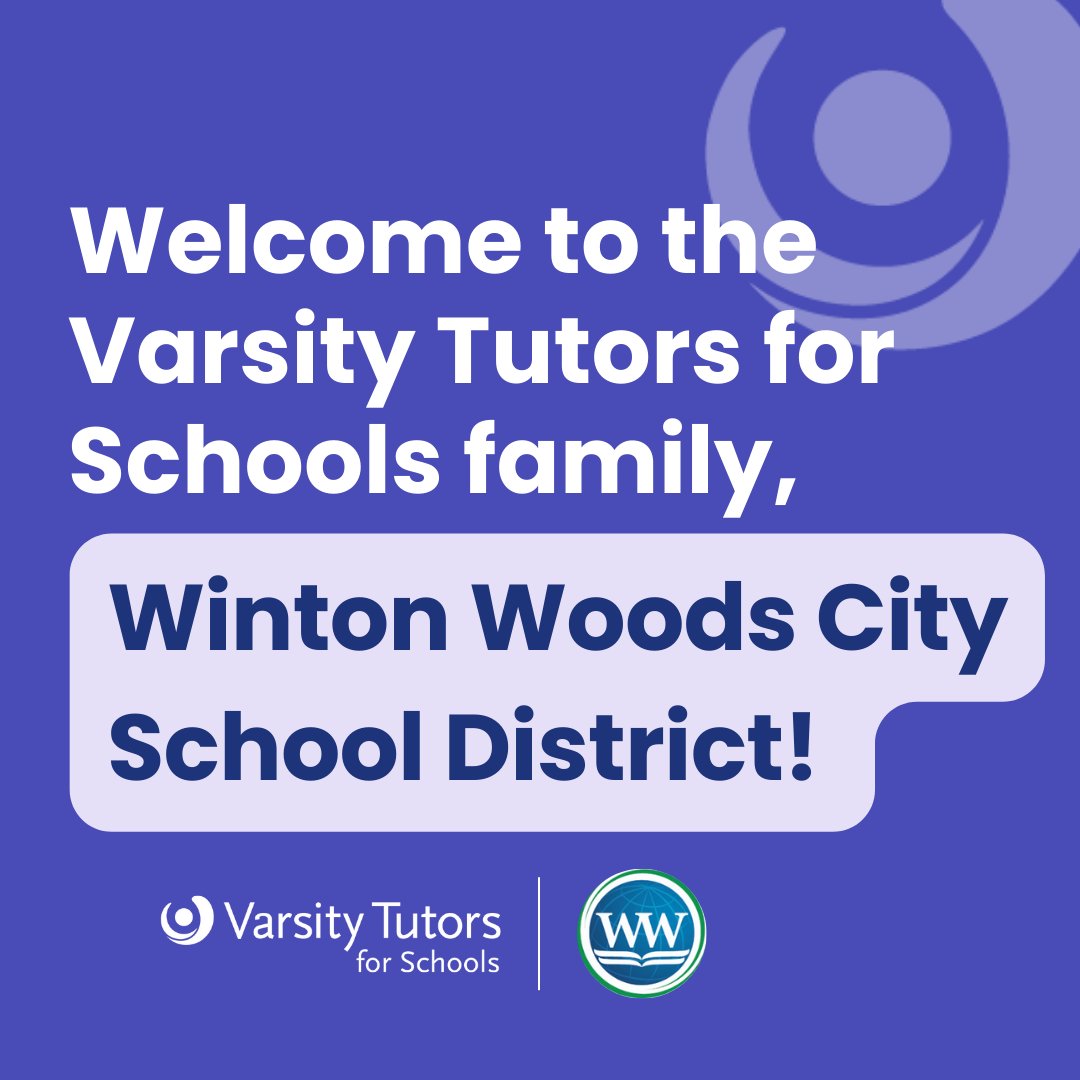 Varsity Tutors for Schools, a Nerdy Company (@vtforschools) on Twitter photo We're excited to welcome <a href="/wwcsdistrict/">Winton Woods CSD</a> to the Varsity Tutors for Schools family! This partnership ensures that all district students, educators, and parents have a rich set of academic resources for the school years to come.
Learn more: businesswire.com/news/home/2025โฆ We're excited to welcome <a href="/wwcsdistrict/">Winton Woods CSD</a> to the Varsity Tutors for Schools family! This partnership ensures that all district students, educators, and parents have a rich set of academic resources for the school years to come.
Learn more: businesswire.com/news/home/2025โฆ