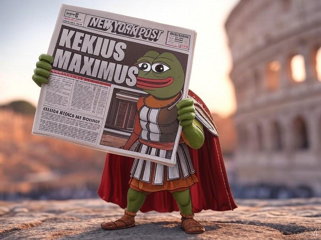 JUST IN: The New York Post features Kekius Maximus between Dogecoin and HawkTuah meme coins.

“It’s a true honor. Thank you to the 26k chads and counting. We are just getting started.” — Kekius Maximus