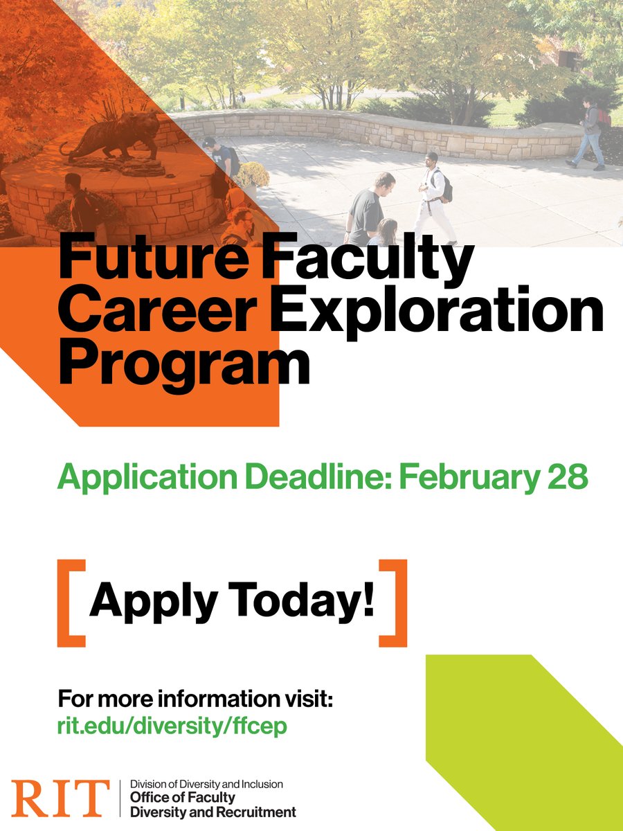 FacultyRecruit's tweet photo. Our #FutureFaculty program is accepting applications - apply to be part of the 2025 cohort! Get a "behind-the-scenes" glimpse into life as a faculty member. Learn more and apply: https://t.co/hZLPnY5ABw #AcademicTwitter #BlackinX #LatinxinSTEM #phdchat https://t.co/xLgI9pgBD0