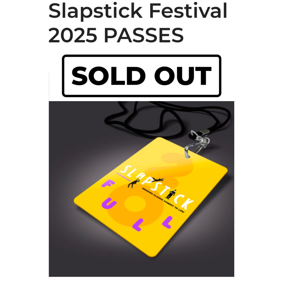 SlapstickFest's tweet image. Thank you to everyone who has purchased passes for #SlapstickFest25 - we’re now sold out!

Missed out this time? There's still individual 🎟️ for each event but don't delay, link in bio to get them today 🔗 

#bristolfilm #comedyfestival #slapstick