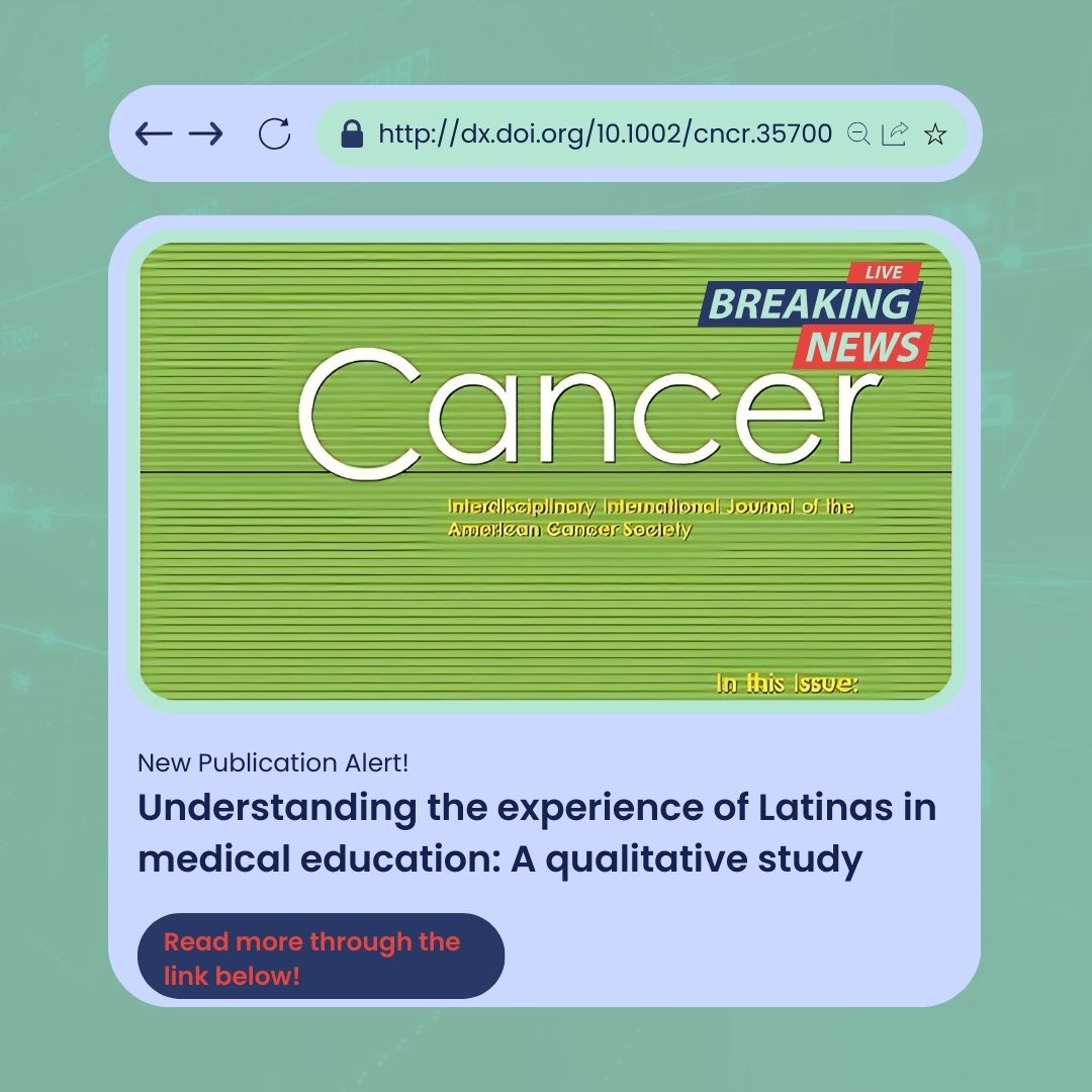 🚨 ALERT ALERT!  Big news from @florezlab! 🌟 Our new publication just dropped, and it’s 🔥!

This article dives into the experiences of <a href="/LatinasInMed/">#LatinasInMedicine</a>, shedding light on their journeys through medicine. 🩺🩺 A must-read! 

Published in Cancer—check it out!