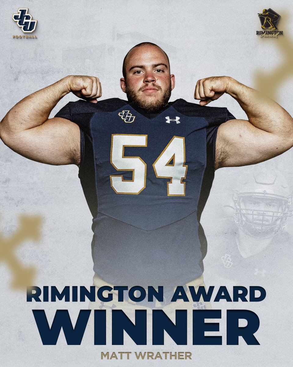 FB: Matt Wrather is the 2024 Rimington Award winner for NCAA Division III! 

Matt is the first <a href="/JCUFootball/">John Carroll Football</a> player to receive this honor, bestowed upon the top center in the country! Read more about Wrather and this prestigious award 🏈

📰 jcusports.com/news/2025/1/6/…