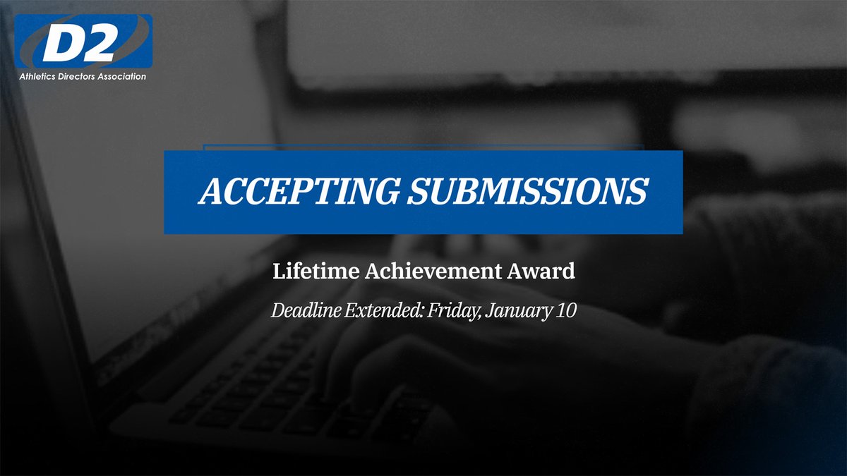 🚨DEADLINE EXTENDED: The Deadline to nominate for the 2025 Lifetime Achievement Award is Friday, January 10. 

For more information, click here: bit.ly/3W7rczO