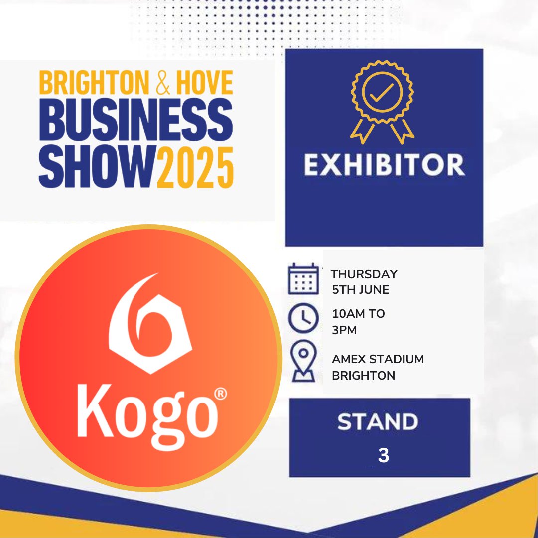 Kogo <a href="/kogoltd/">Kogo Limited</a> is exhibiting at Brighton &amp; Hove Business Show on June 5. Why not join them and put your business in the spotlight? 
tinyurl.com/5bv7h4tz 
#Brighton #b2b #networking