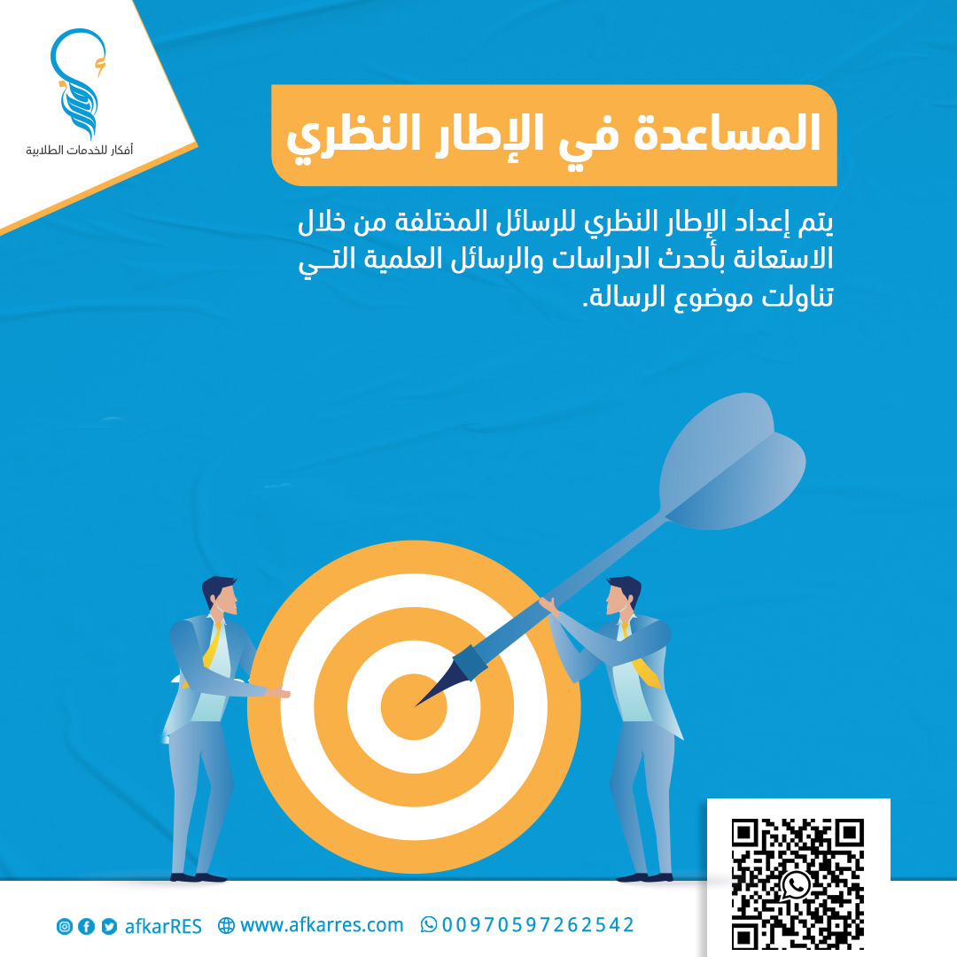 نقوم بإعداد الإطار النظري من خلال جمع الأفكار النظرية التي تتعلق بموضوع الرسالة وتنسيق هذه الأفكار والربط بينها بأسلوب منطقي دقيق

#أفكار_البحثية #الدراسات_العليا #جامعة_العلوم_الصحية
أطلب الخدمة الأن
👇👇
التواصل واتساب : wa.me/970597262542