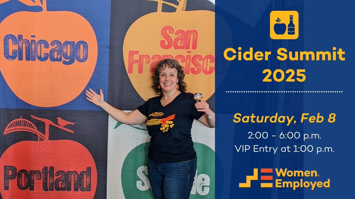 Women Employed (@womenemployed) on Twitter photo For the 3rd yr, <a href="/WomenEmployed/">Women Employed</a> has been selected as the non-profit beneficiary of the 11th annual Chgo <a href="/CiderSummit/">Cider Summit Events</a> Fest on Sat, 2/8/25 at Lakeview Terrace <a href="/NavyPier/">Navy Pier</a>! The fest features nearly 150 selections from cider & spirit producers. TIX ON SALE NOW: cidersummitnw.com/chicago For the 3rd yr, <a href="/WomenEmployed/">Women Employed</a> has been selected as the non-profit beneficiary of the 11th annual Chgo <a href="/CiderSummit/">Cider Summit Events</a> Fest on Sat, 2/8/25 at Lakeview Terrace <a href="/NavyPier/">Navy Pier</a>! The fest features nearly 150 selections from cider & spirit producers. TIX ON SALE NOW: cidersummitnw.com/chicago
