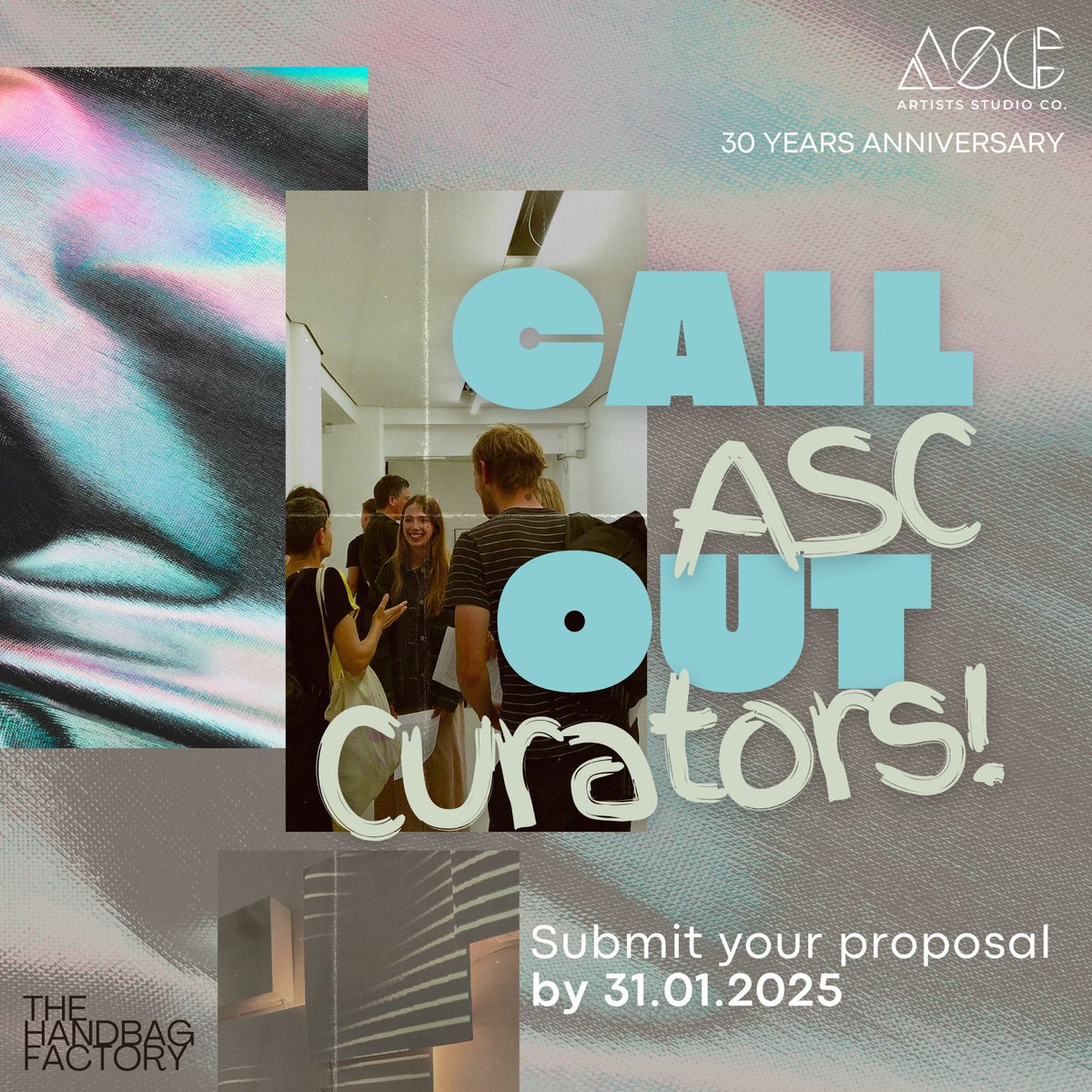 ASC Studios (@ascstudios) on Twitter photo 📢Call for Submissions!
We are seeking proposals for six curated exhibitions to be held at the @ascgallery - one of three bespoke new exhibition spaces at The Handbag Factory in Vauxhall. Deadline: 31st January 2025 to: gallery@ascstudios.co.uk
ascstudios.co.uk/call-for-submi… 📢Call for Submissions!
We are seeking proposals for six curated exhibitions to be held at the @ascgallery - one of three bespoke new exhibition spaces at The Handbag Factory in Vauxhall. Deadline: 31st January 2025 to: gallery@ascstudios.co.uk
ascstudios.co.uk/call-for-submi…