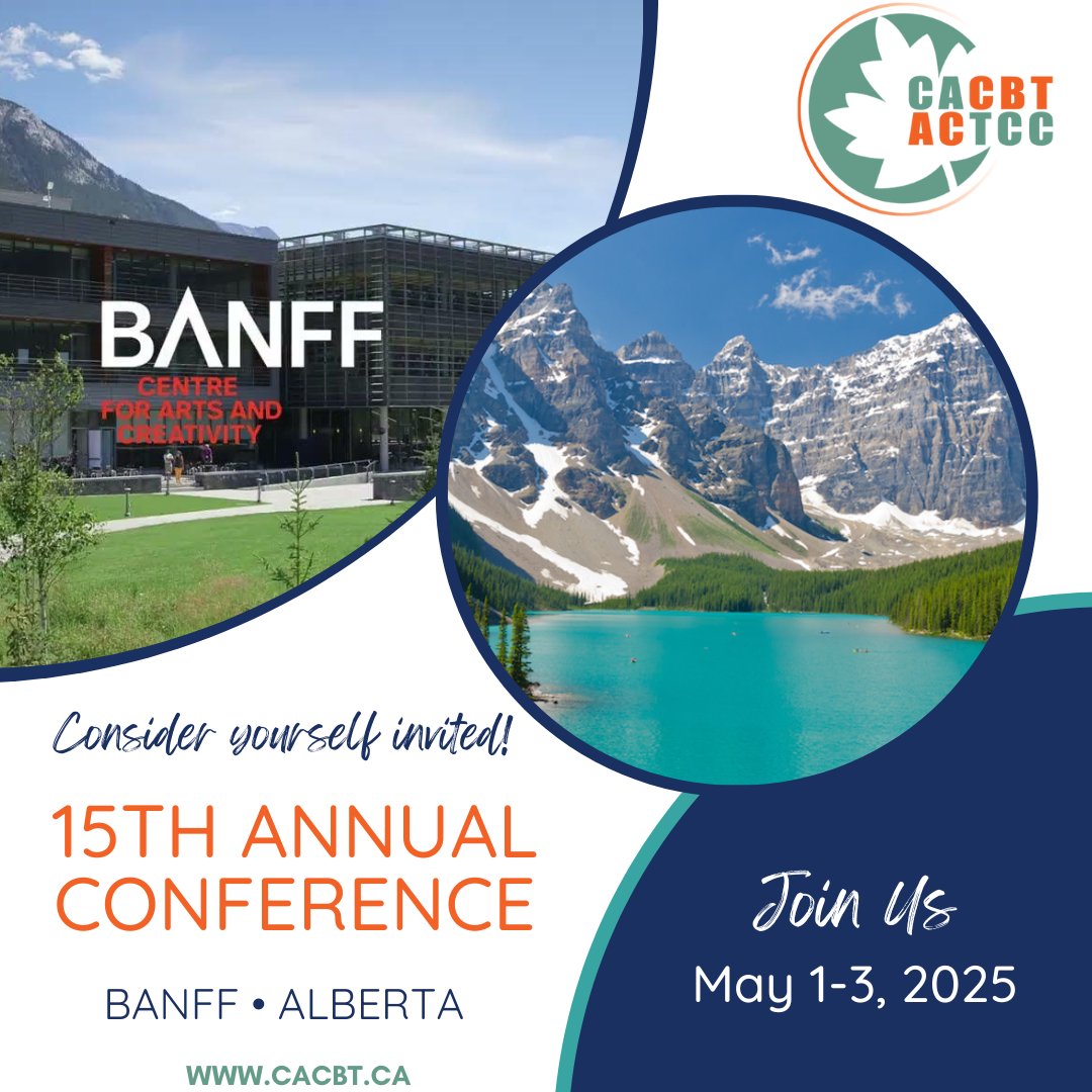 Last week to submit your poster &amp; open paper abstracts!

We would be thrilled to have you joins us for our annual hybrid conference with the theme "Navigating Rocky Relationships"! Submit by Jan 31, 2025.

cacbt.ca/upcoming-confe…