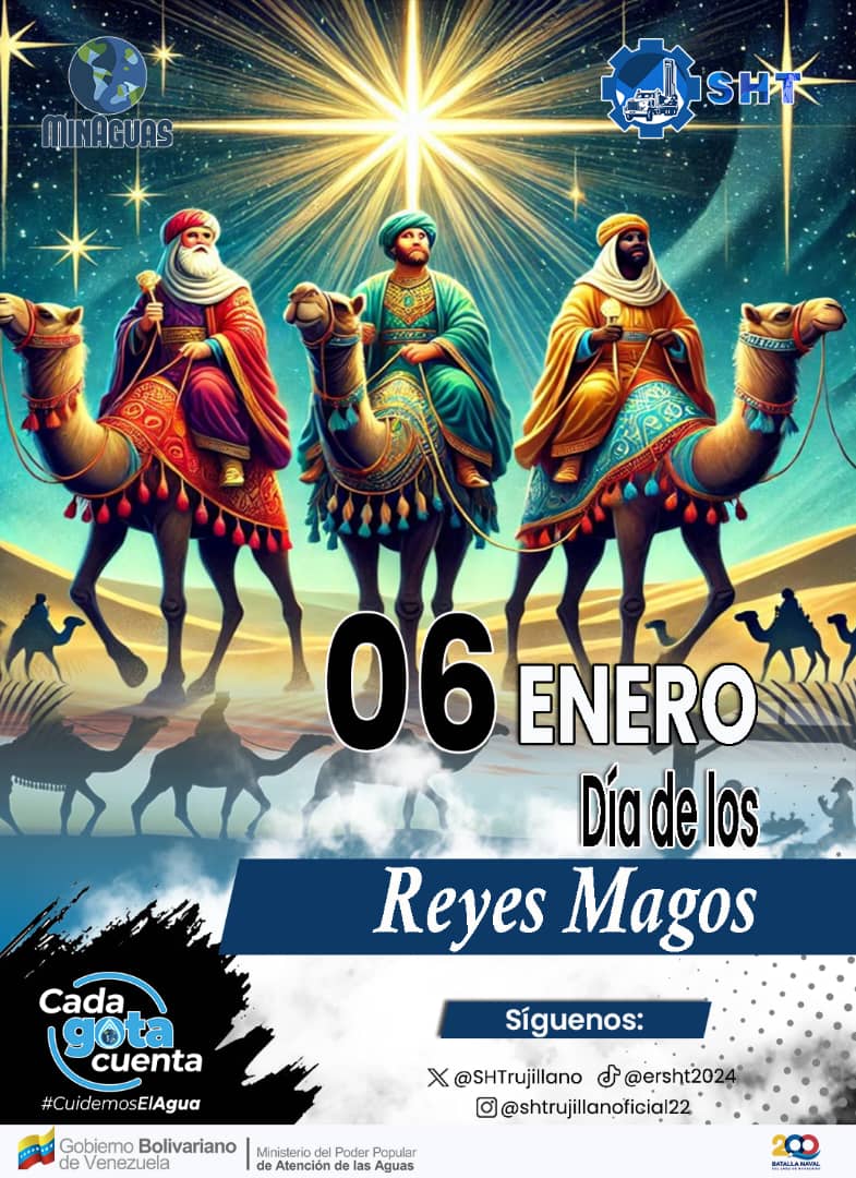 #06Enero 
#DíaDeReyes

Los Reyes Magos son símbolo de esperanza que nos inspiran a creer sin ver, a caminar hacia lo desconocido con fe y a regalar siempre lo mejor de nosotros, sólo confía ¡Feliz Día de Reyes! 

#MinAguas