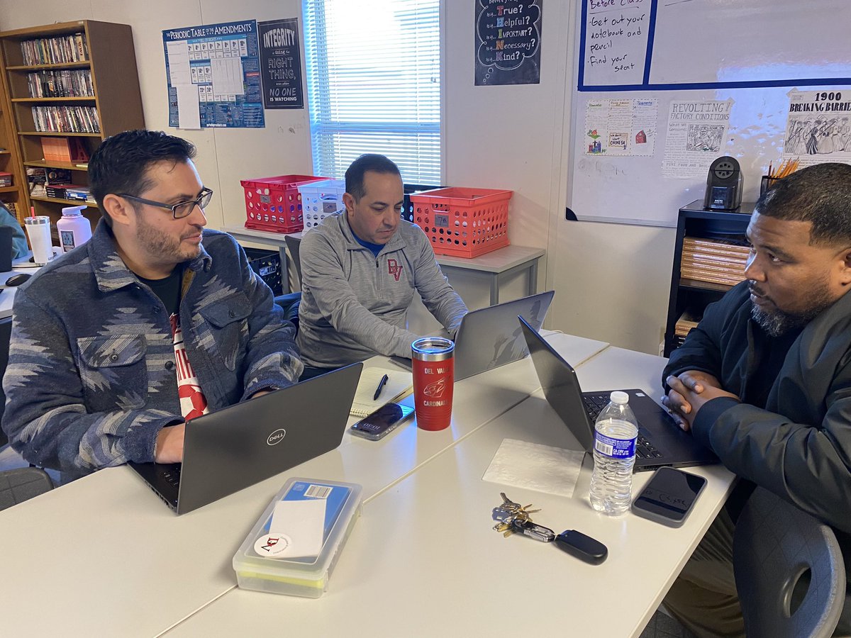 A new year with these incredible educators reviewing our Fall data, making critical adjustments, and writing exemplars for our upcoming SCRs. #DVFocus #DVProud