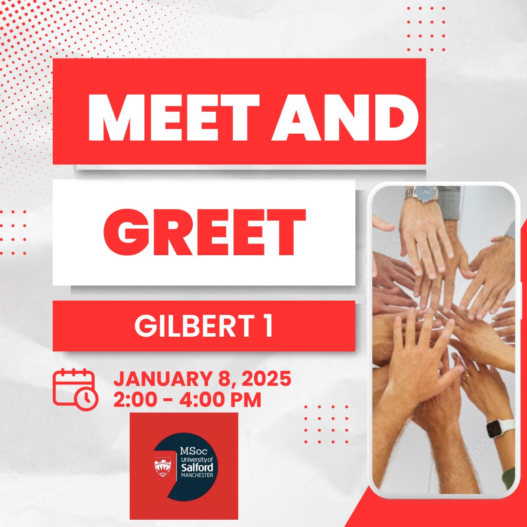 Get ready for MSoc Meet and Greet 🎉
Join us to connect with fellow master’s students, meet inspiring professors, and make friendships that could last a lifetime.💫We’ll have snacks, drinks, exciting games and interactive activities to break the ice and bring everyone together 😊