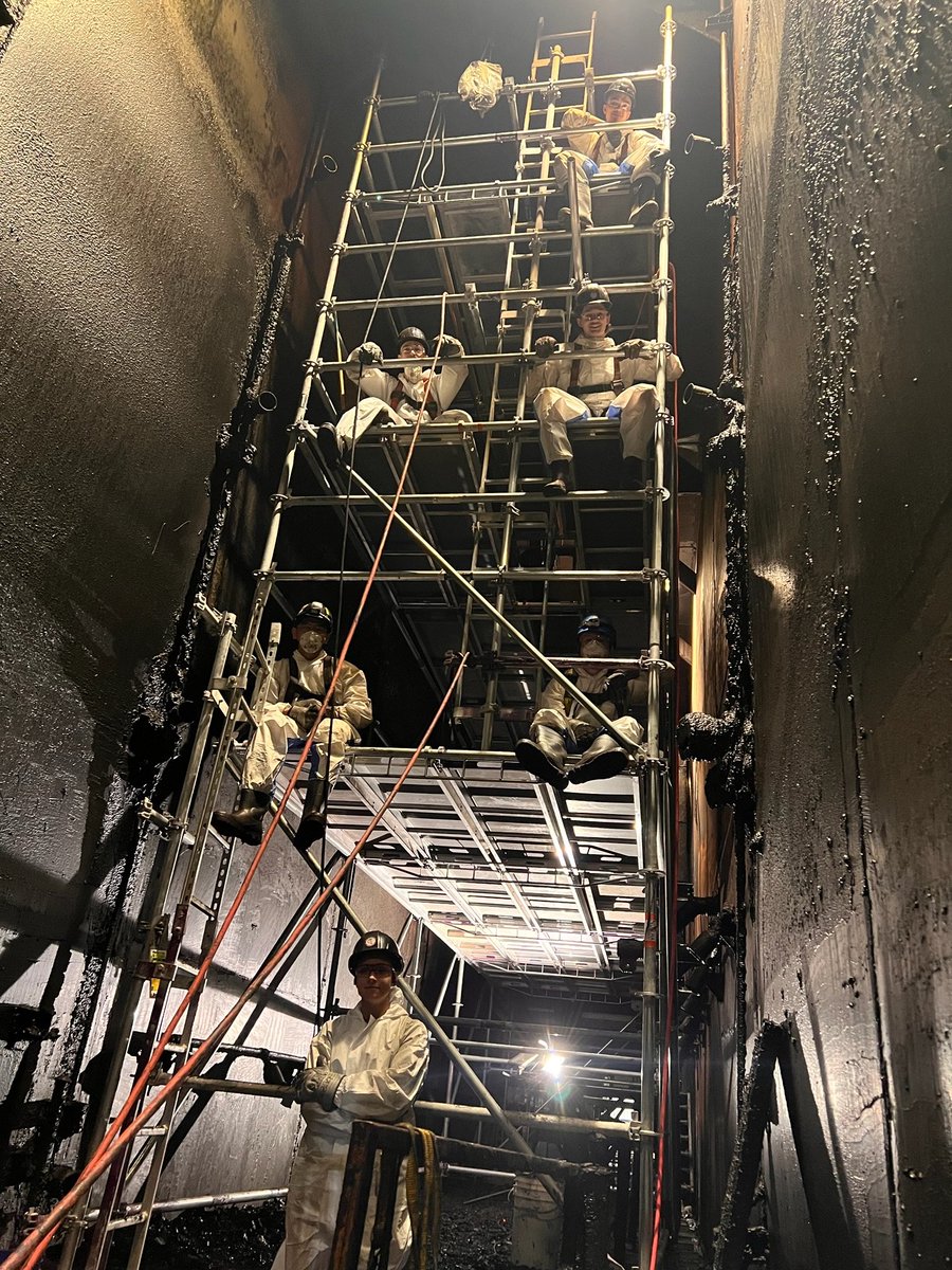 SpartanResponse's tweet photo. Our Field Techs have been hard at work executing our Industrial Cleaning services to support our clients' needs for maintenance &amp; inspections. Our capabilities: High angle access, debris removal, HT/HP washing, vac truck, waste disposal &amp; confined space entry/rescue support. https://t.co/v8YOvZIcxc
