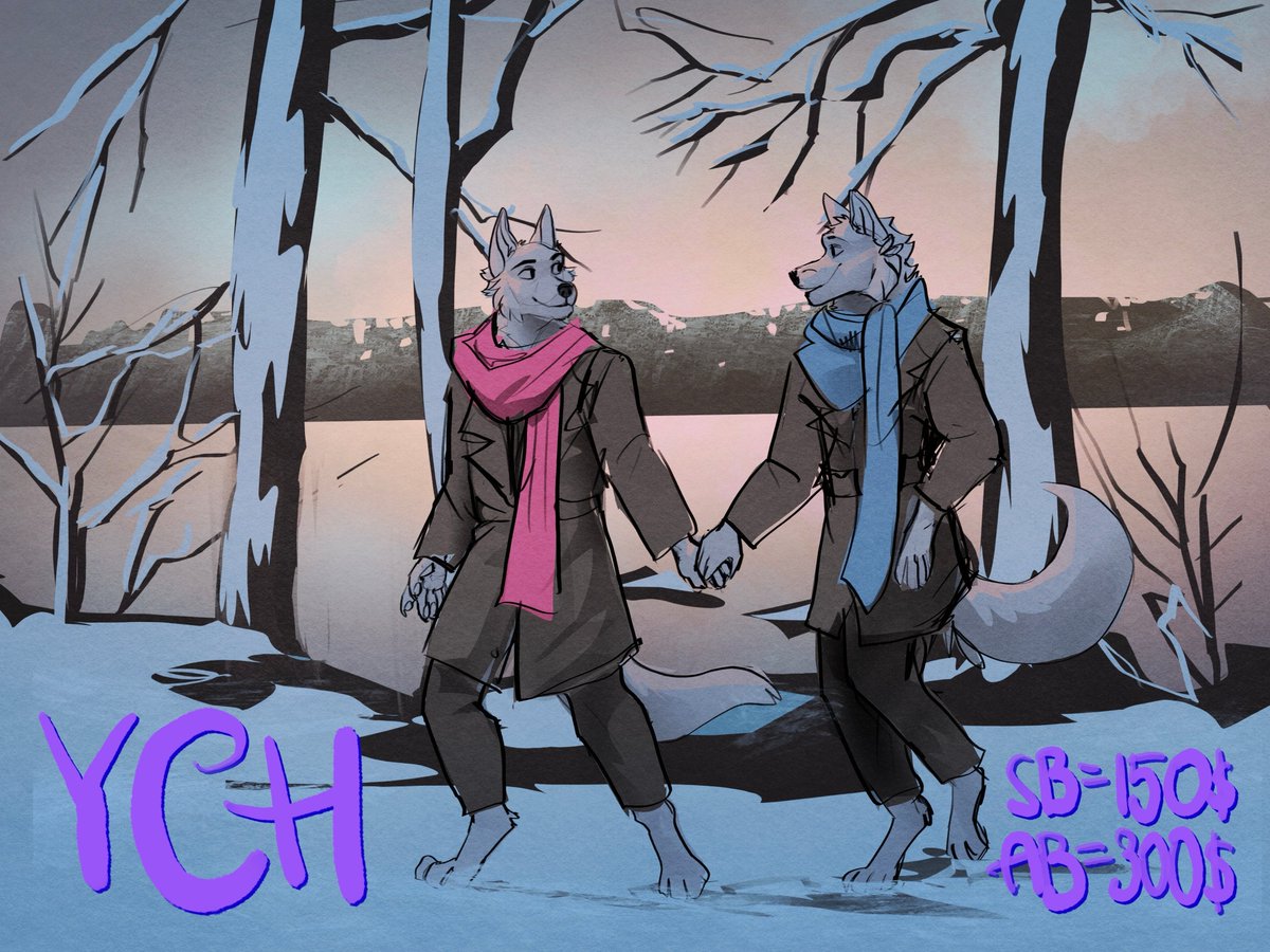 ariadogdraws's tweet photo. Frosty walks ❄️
New ych out now! 
Bids and info: https://t.co/b1oheIoys3 https://t.co/PeFA1tGEic