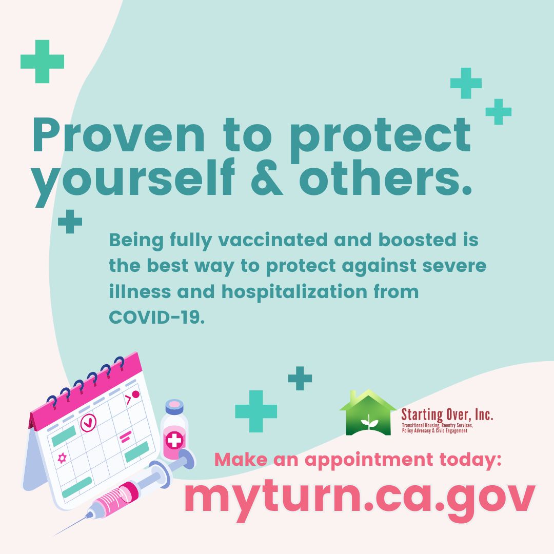 The vaccine is safe, effective, and proven to protect yourself and your loved ones. 
 Prevent risk of long COVID, severe illness &amp; hospitalization by scheduling your booster appointment at MyTurn.ca.gov
