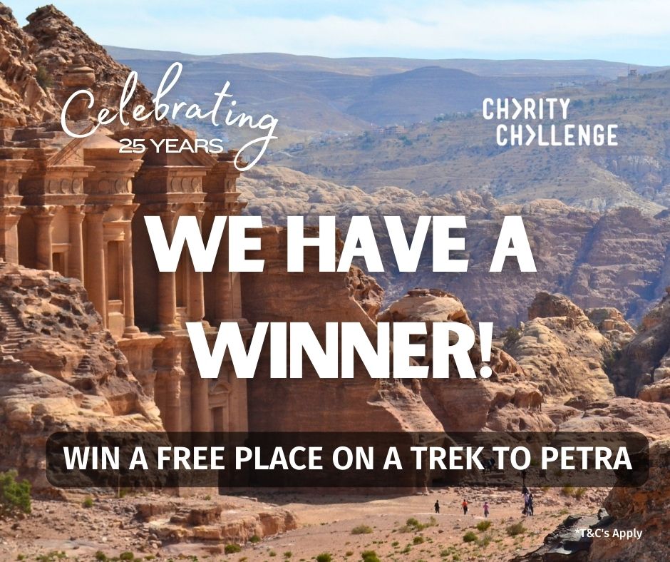 🎉 Big News! 🎉

We're thrilled to announce the winner of our Celebrating 25 Years Winter Giveaway: Jason Guy! 

Jason has won a FREE challenge to Jordan, and we couldn't be more excited for him to embark on this incredible adventure! 🏜️

#CharityChallenge #Celebrating25Years