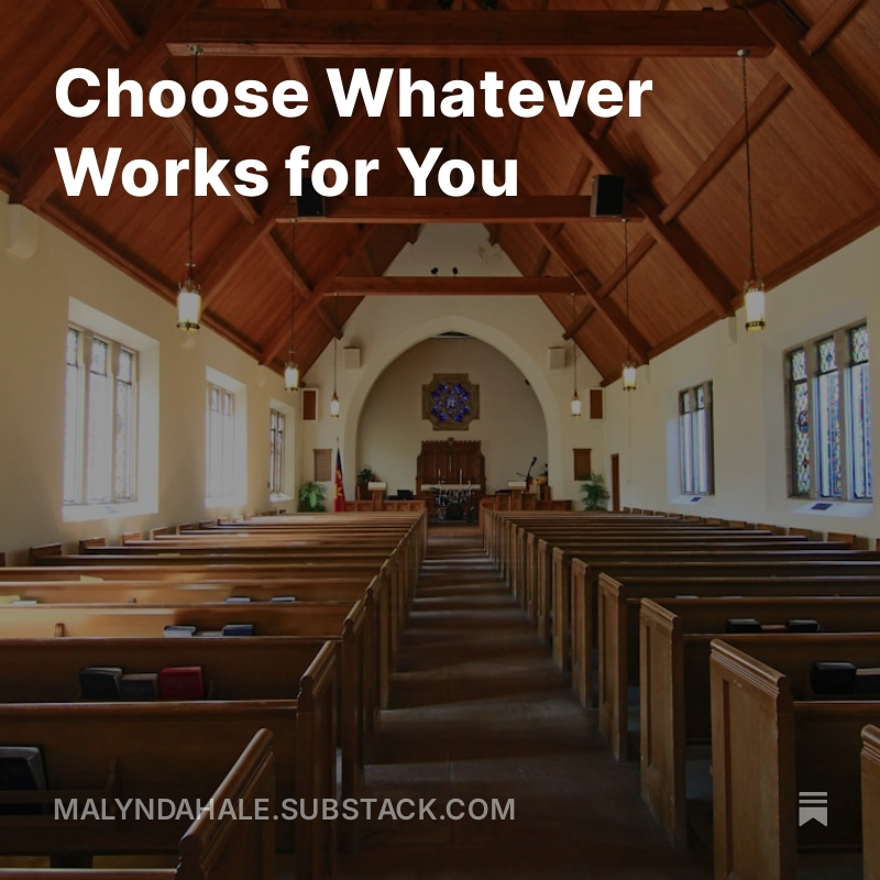 Forcing your beliefs on someone else should never be a strategy.  But simply exposing them to a different belief system gives them a choice to choose what works for them.  New Post is up on Substack. Read, Share and Subscribe.
malyndahale.substack.com