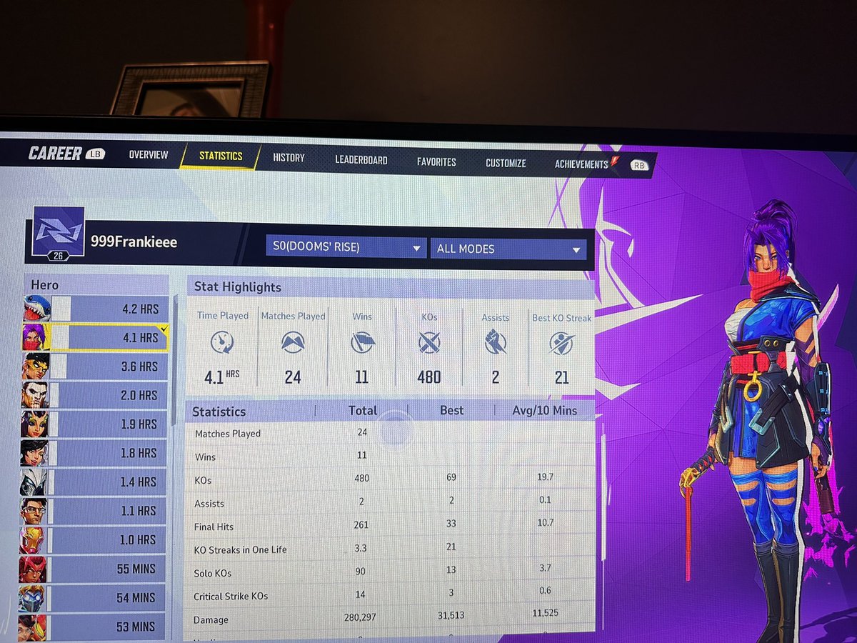 cCallMeTRiLL's tweet photo. Psylocke record??…prolly not @MarvelRivals https://t.co/o66oba067j
