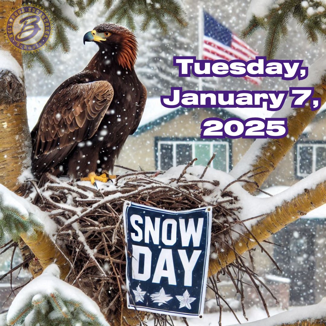 Due to the continued snowfall and blowing winds, the Bellbrook-Sugarcreek School District will be closed on Tuesday, Jan. 7, 2025. Please stay warm and safe!