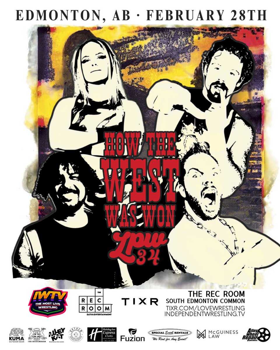 This February, let's get the Led out.

Join us for our second event at the Rec Room of 2025, LPW 34: HOW THE WEST WAS WON!

Friday, February 28th, 2025 ⎸ The Rec Room South Edmonton ⎸ Tickets Available NOW!